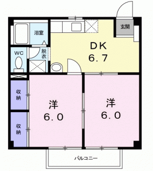 カーサしろやまⅠ 103の間取り画像