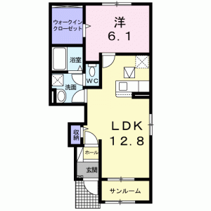 紫陽花・Ⅶ 104の間取り画像