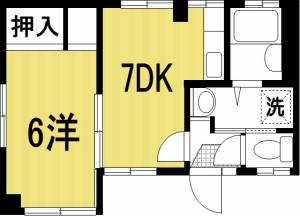 ポラリス与力 1F南の間取り画像