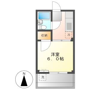 高知市東石立町　1K　1F（南向き） の間取り画像