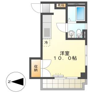 高知市本町5　1R　3F（無料ネット・電停徒歩2分） の間取り画像