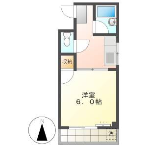 高知市東石立町　1K　3F（角部屋） の間取り画像