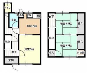 片岡アパート の間取り画像