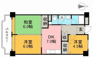 コーポ朝日V 505の間取り画像