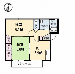 シャーメゾン若草 101の間取り画像