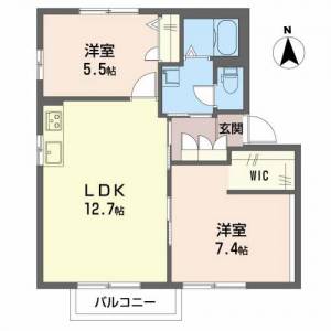 シャーメゾン・高座　B棟 201の間取り画像