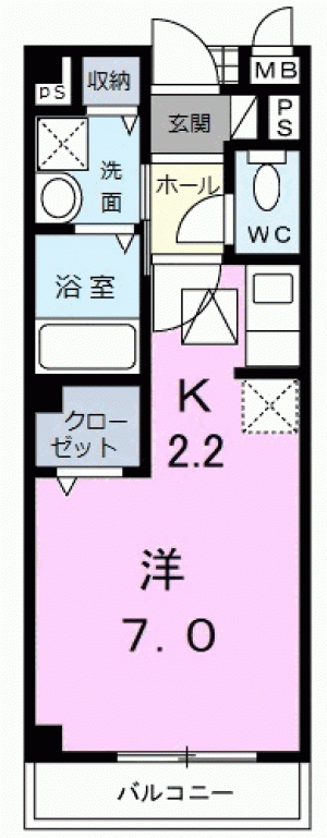 クレメント・ヒル 102の間取り画像