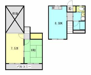 アーバンビレッジ鴨部II 203の間取り画像