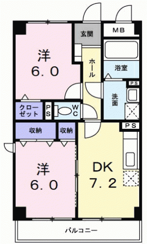 グランデール　一本松 404の間取り画像