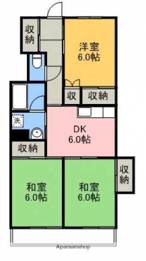 サンハイツ小松 203の間取り画像