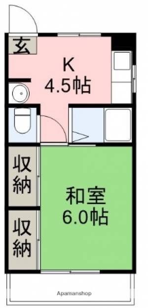 ボンジュール宗円 405の間取り画像