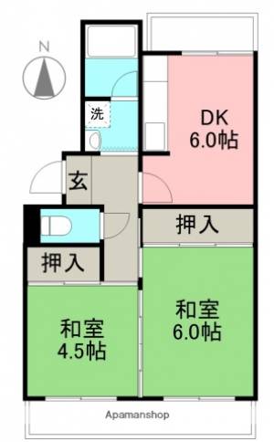 市川マンションⅠ 11の間取り画像