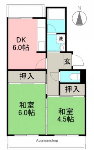 市川マンションⅠ 15の間取り画像