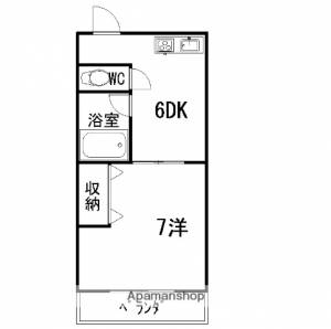 ドリームハウス１ ２１０東の間取り画像