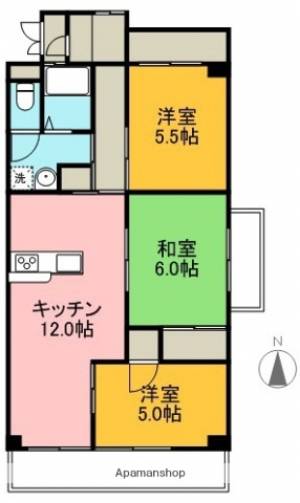 パークサイド高須Ⅱ 101の間取り画像