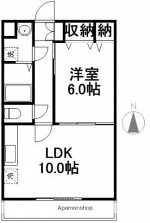 マリベールＡＺＯＮＯ 205の間取り画像