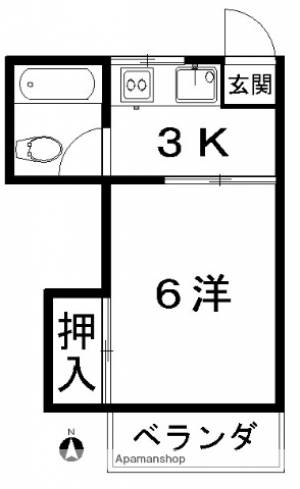 シャトーふみ 202の間取り画像