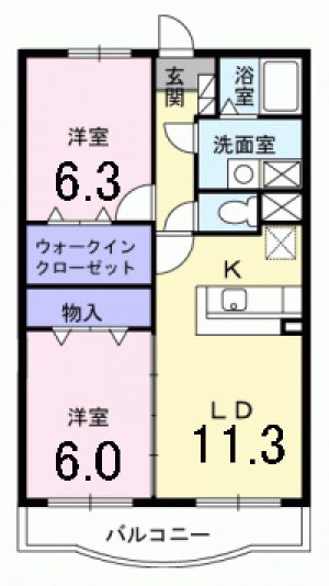 ノーブル西野 202の間取り画像