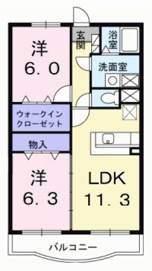 ノーブル西野 202の間取り画像