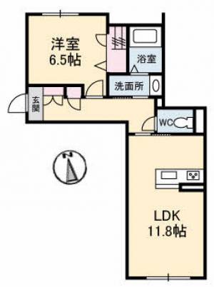 ベレオ弓張月 105の間取り画像