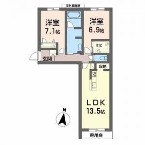 ベレオガーデンズＨａｎａ 105の間取り画像