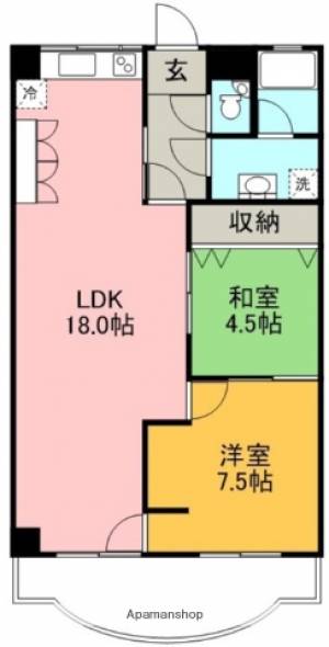 鹿児ハイツ 203の間取り画像