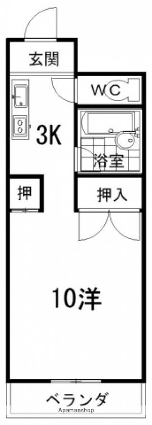 アイビーコーポ津野 205の間取り画像