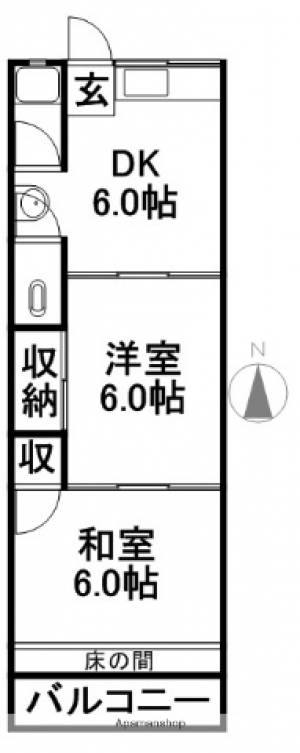 西谷マンション 3の間取り画像