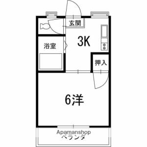 小倉ハイツ 402の間取り画像