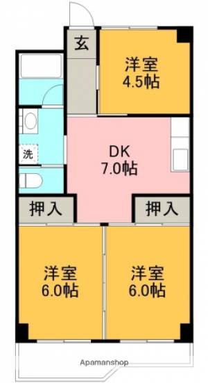 第３山崎マンション 206の間取り画像