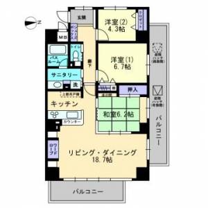 アルファステイツ北本町Ⅲ 507の間取り画像