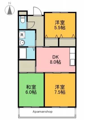 パークサイド高須Ⅱ 403の間取り画像