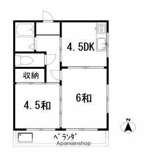 コーポ青柳 302の間取り画像