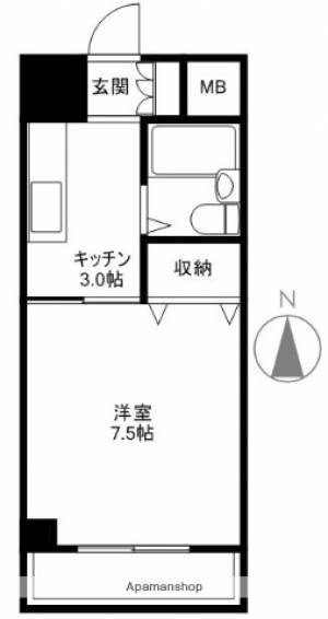 コーポ新田（北新田） 202の間取り画像