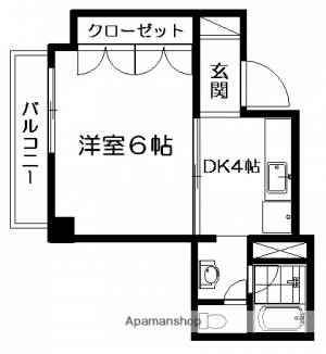 コーポハリマヤⅠ 602の間取り画像