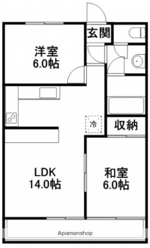 風林館 Ｂ４０２の間取り画像