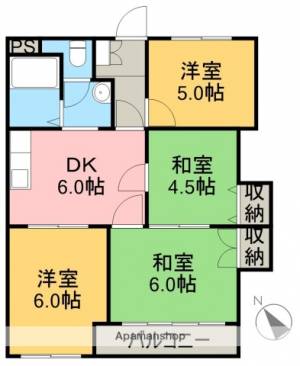 メイプル高須 Ｃ２０５の間取り画像