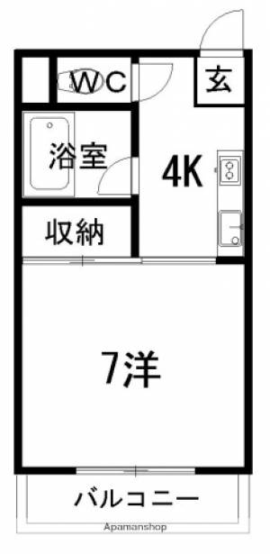 シティハウス比島 403の間取り画像