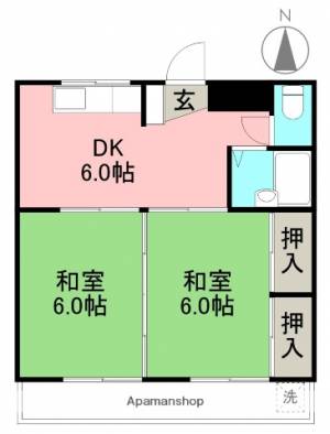 コオキマンション 203の間取り画像