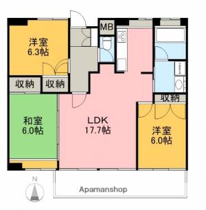 アストーレ青柳 301の間取り画像