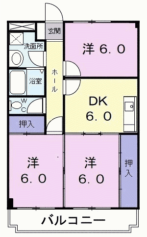 ジャーマン　アイリス　西川 403の間取り画像