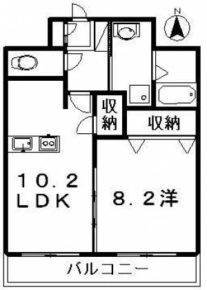 エピナール北久保 203の間取り画像