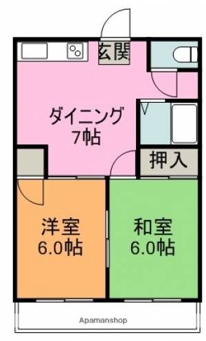 コーポ浜田（高須新町） 202の間取り画像