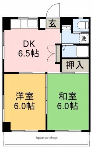 コーポ浜田（高須新町） 403の間取り画像