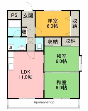 メゾン北村Ⅱ 401の間取り画像