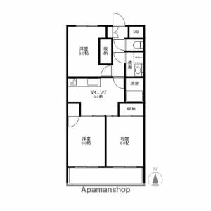 パレスハイツ萩野 207の間取り画像