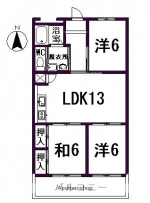 美誠マンション ４－Ｃの間取り画像