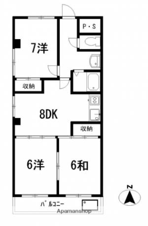 シティーハイツ 406の間取り画像