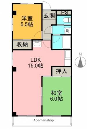 シティーハイツ 406の間取り画像