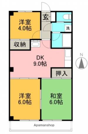 シティーハイツ 202の間取り画像